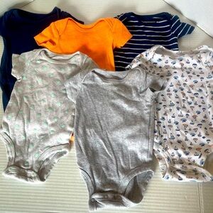 Simple Joys baby brand | 0-3M baby boy short-sleeve onesies summer bundle